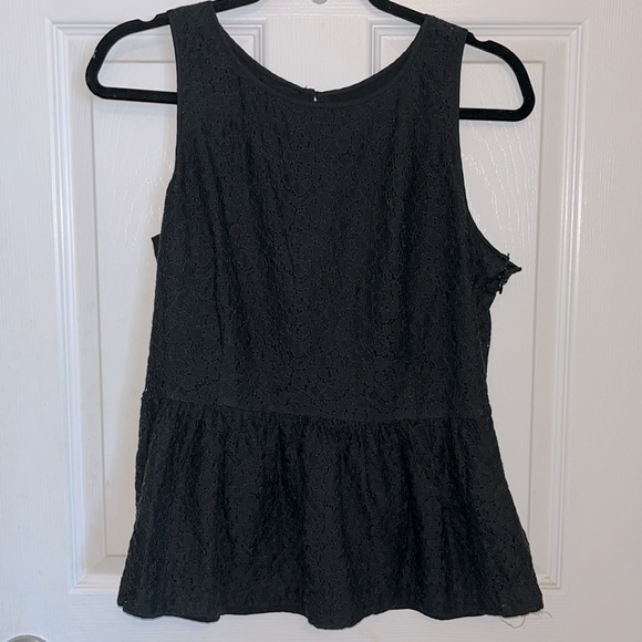 Banana Republic Black Eyelet Lace Top - Picture 1 of 3
